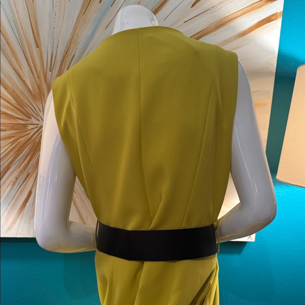 Gracia chartreuse Maxi Dress/Duster with Belt - Picture 4 of 6